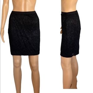 New York & Company mini skirts, size 2 sketchy embroidery black